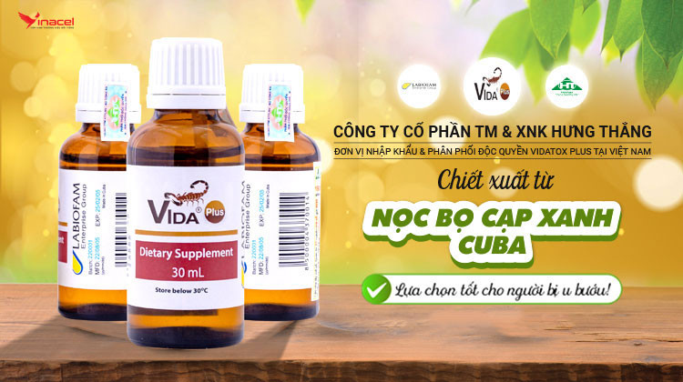 Vidatox Plus được triết xuất từ nọc bọ cạp xanh Cuba