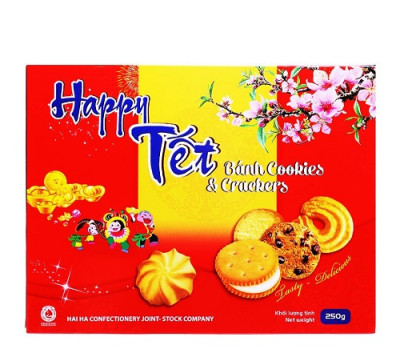 Bánh cookies &amp; crackers Happy Tết Hải Hà