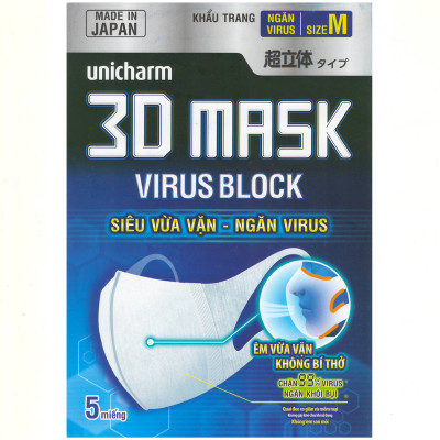 Khẩu trang 3D Mask ngăn virus