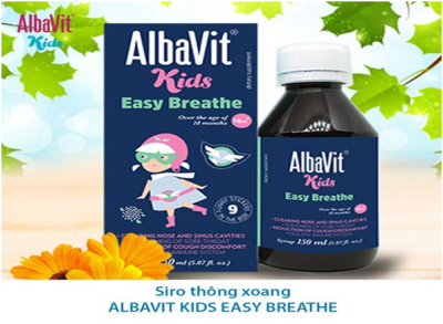 Siro thông xoang Albavit Kids Easy Breathe – giảm các triệu chứng viêm xoang, viêm mũi dị ứng