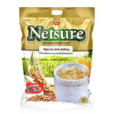 Bột ngũ cốc Netsure hương tự nhiên (túi 500g)