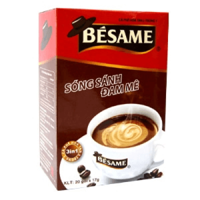 Cà phê hòa tan Bésame 3 in 1 sóng sánh đam mê