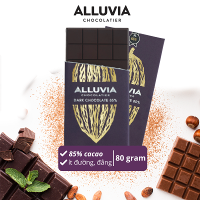 Socola Đen Nguyên Chất Ít Đường 85% Cacao Alluvia