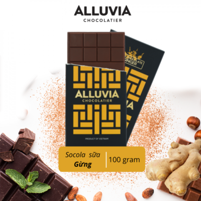 Socola Nguyên Chất Sữa Nhân Gừng Alluvia Chocolate
