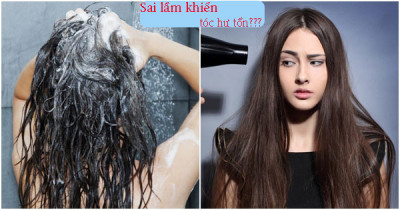 Sai lầm trong việc chăm sóc tóc khiến mái tóc hư tổn?