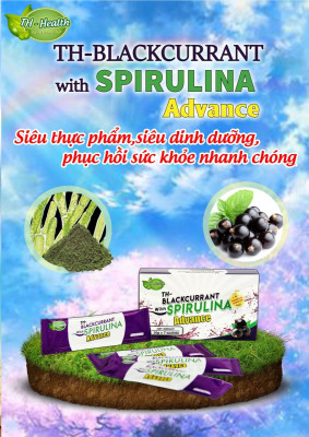 Tảo xoắn TH Blackcurrant With Spirulina UIE Drink - TH Health 