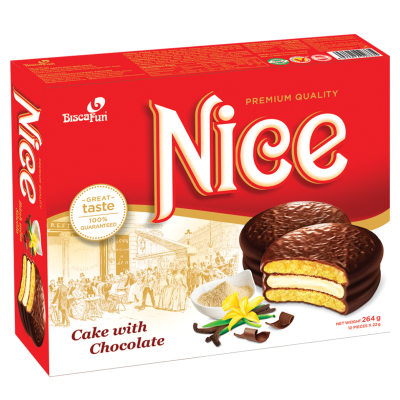 Bánh mềm sô cô la Nice 264g Biscafun