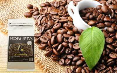 Hạt Robusta Raincoffee-Cà Phê hạt rang xay nguyên chất, hương vị tuyệt vời !
