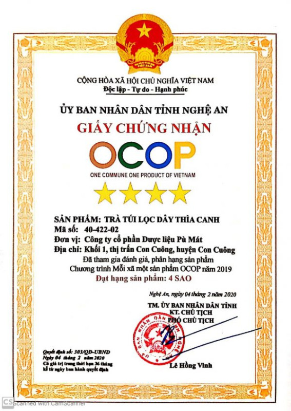 Trà Dược Liệu Túi Lọc Cà Gai Leo Pù Mát - SP OCOP 4 Sao Nghệ An