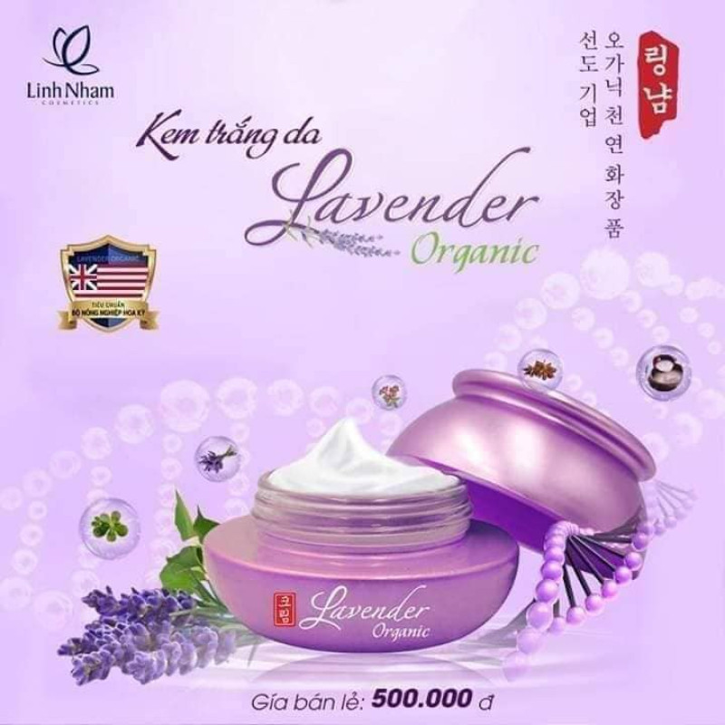 Kem Trắng Da Lavender Organic Linh Nhâm
