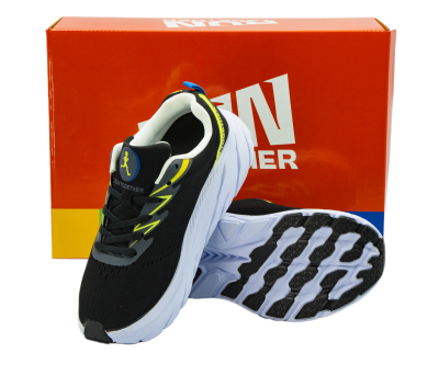 Giày Thể Thao Chạy Bộ Sneaker Màu Đen Đế Cao&nbsp;Run Together -&nbsp;Cao Cấp, Mềm Mại