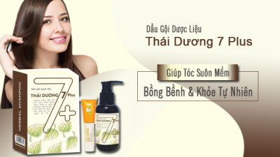 Dầu gội dược liệu Thái Dương 7 Plus - Hỗ trợ phục hồi tóc khô xơ sau khi sử dụng hóa chất, nhiệt do uốn, nhuộm