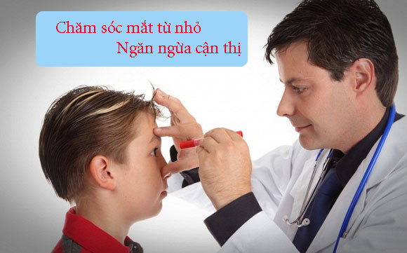 Chăm sóc mắt từ nhỏ giúp ngăn ngừa cận thị