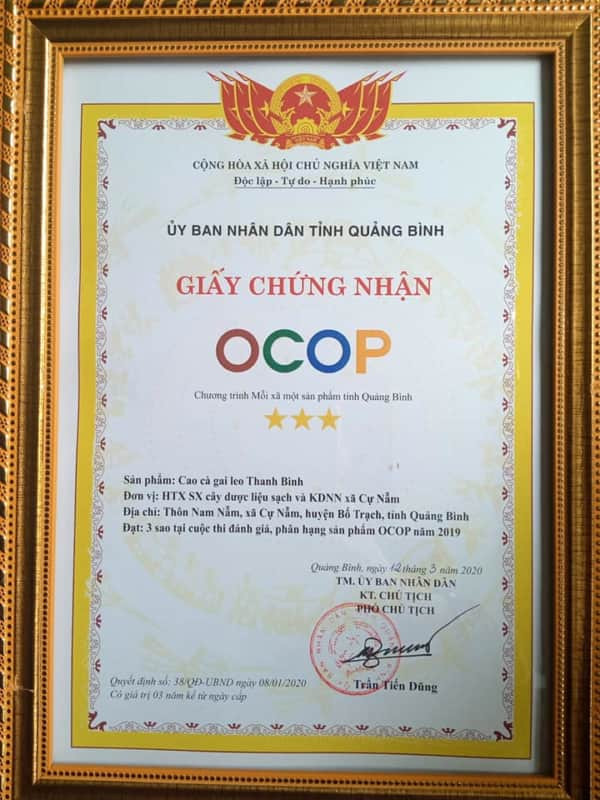 Cao Lạc Tiên Thanh Bình - SP OCOP 3 Sao Quảng Bình