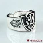 Nhẫn bạc Nam handmade Hadosa size mở