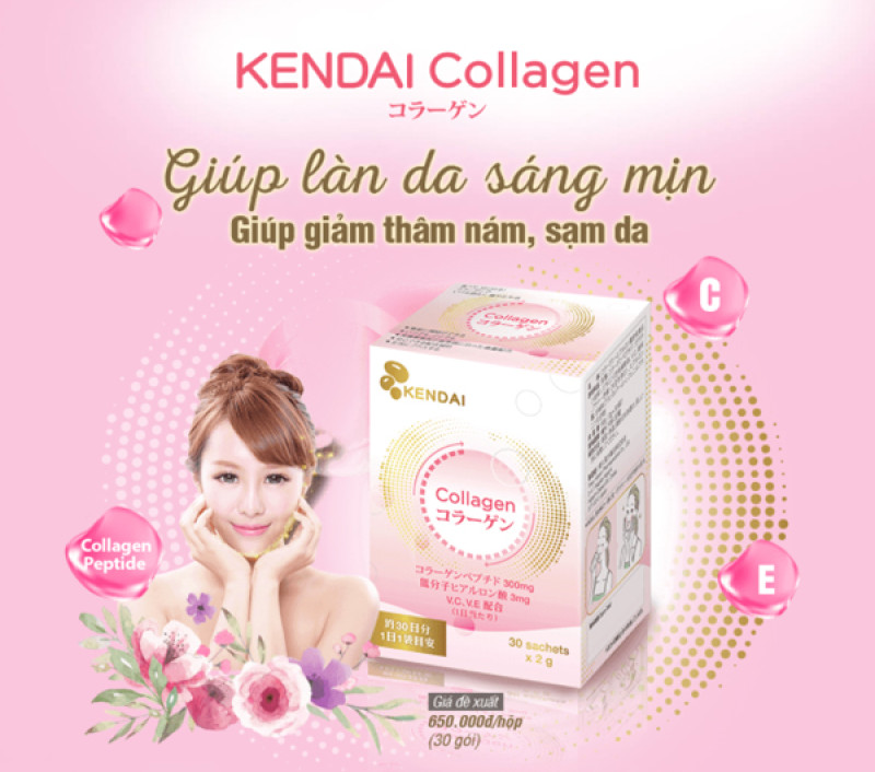 TPBVSK Bột Pha Collagen Kendai Matumotoen - Giúp Bổ Sung Collagen, Vitamin E, C Cho Da