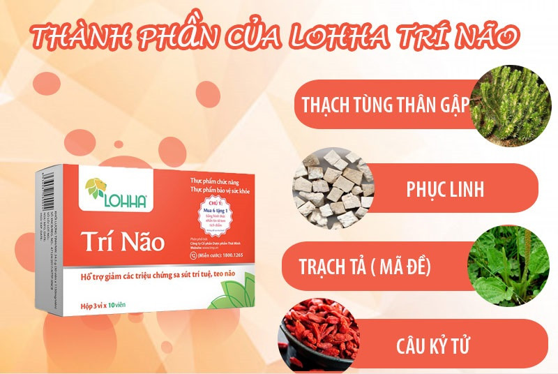 TPBVSK Lohha Trí Não Thái Minh Pharma - Hỗ Trợ Điều Trị Suy Giảm Trí Nhớ, Sa Sút Trí Tuệ