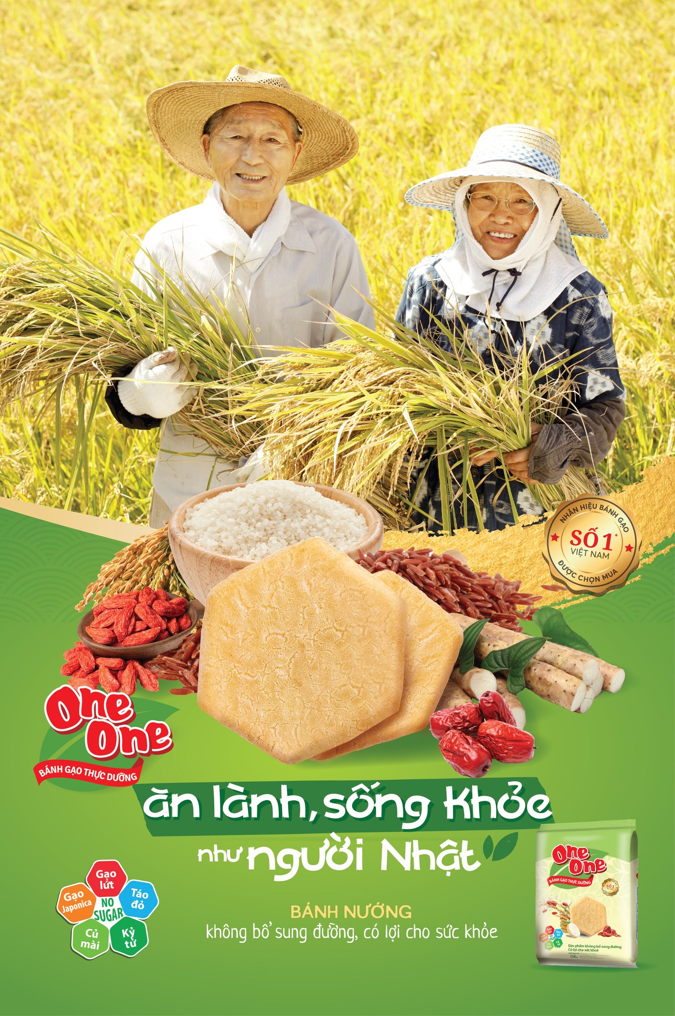 Bánh Gạo One One - Giòn Xốp, Thơm Ngon, Giàu Dinh Dưỡng