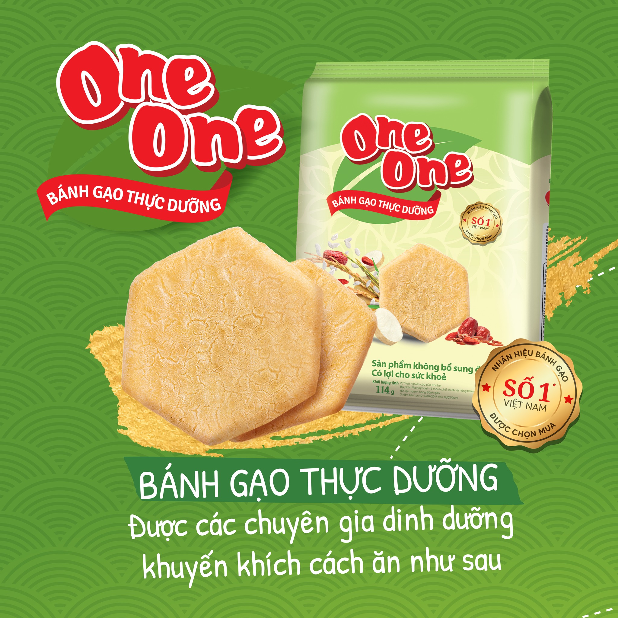 Bánh Gạo One One - Giòn Xốp, Thơm Ngon, Giàu Dinh Dưỡng