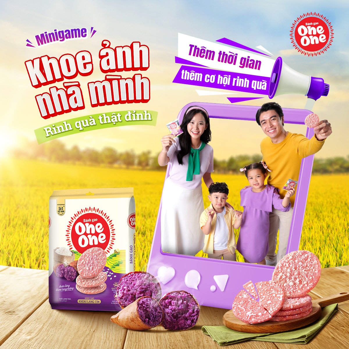 Bánh Gạo One One - Giòn Xốp, Thơm Ngon, Giàu Dinh Dưỡng