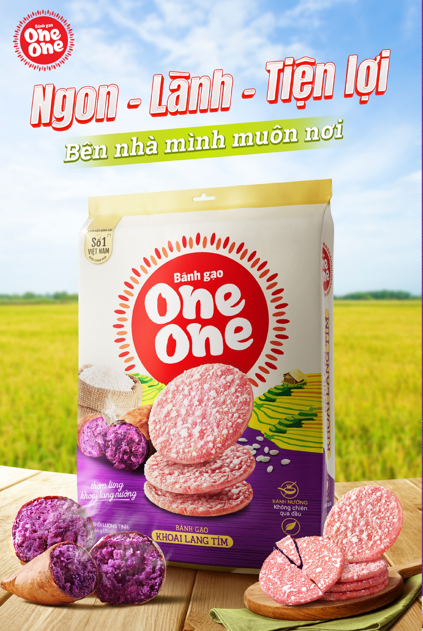 Bánh Gạo One One - Giòn Xốp, Thơm Ngon, Giàu Dinh Dưỡng