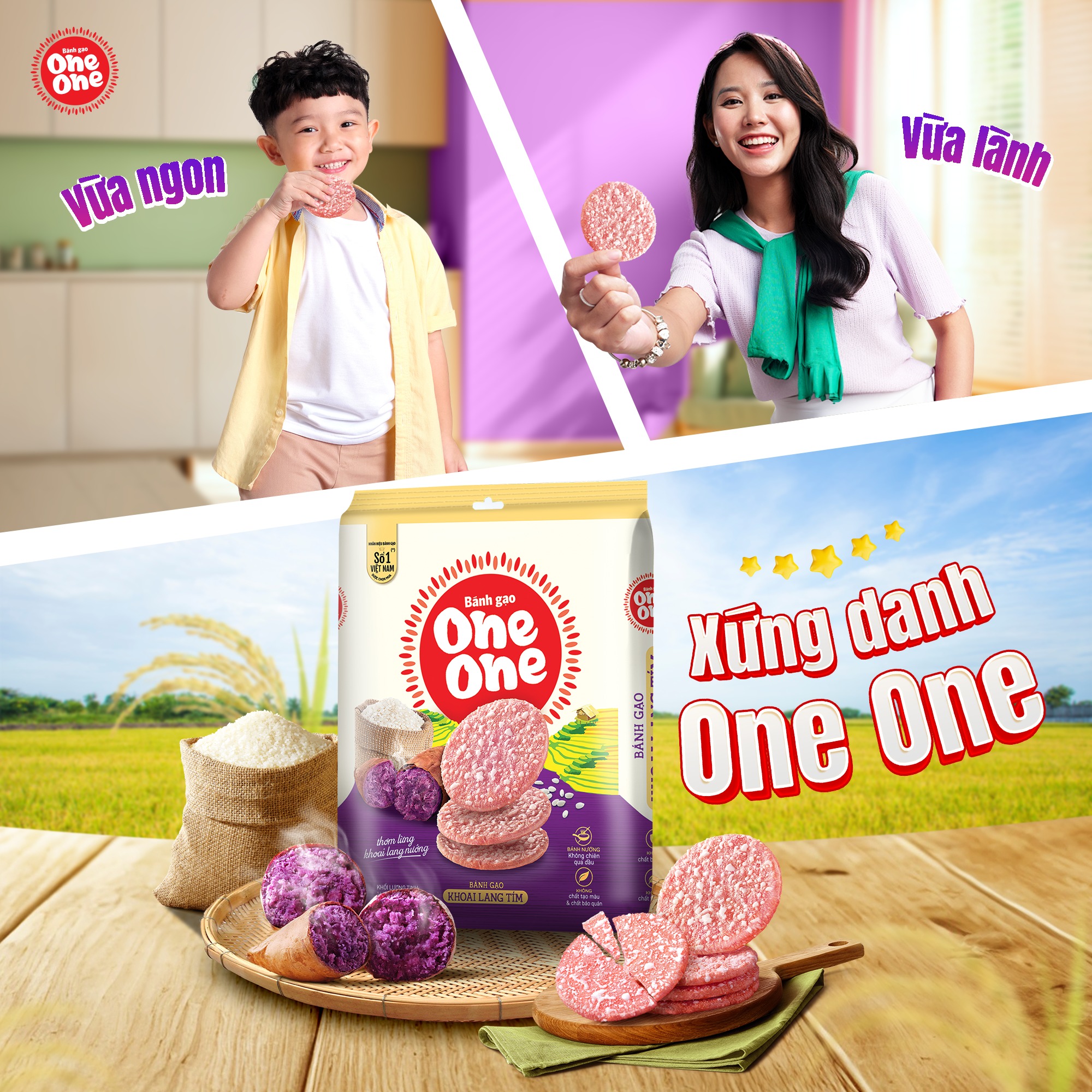 Bánh Gạo One One - Giòn Xốp, Thơm Ngon, Giàu Dinh Dưỡng