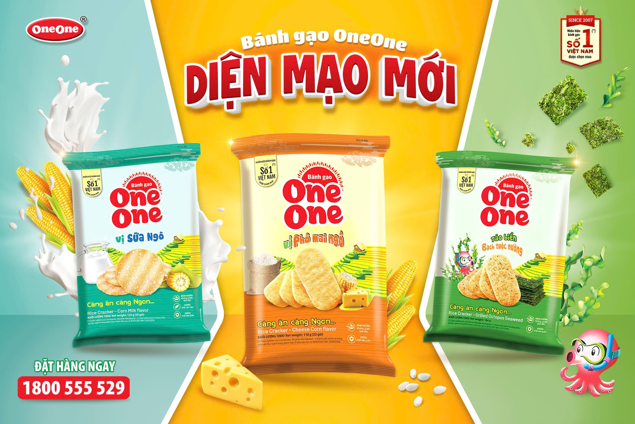 Bánh Gạo One One - Giòn Xốp, Thơm Ngon, Giàu Dinh Dưỡng
