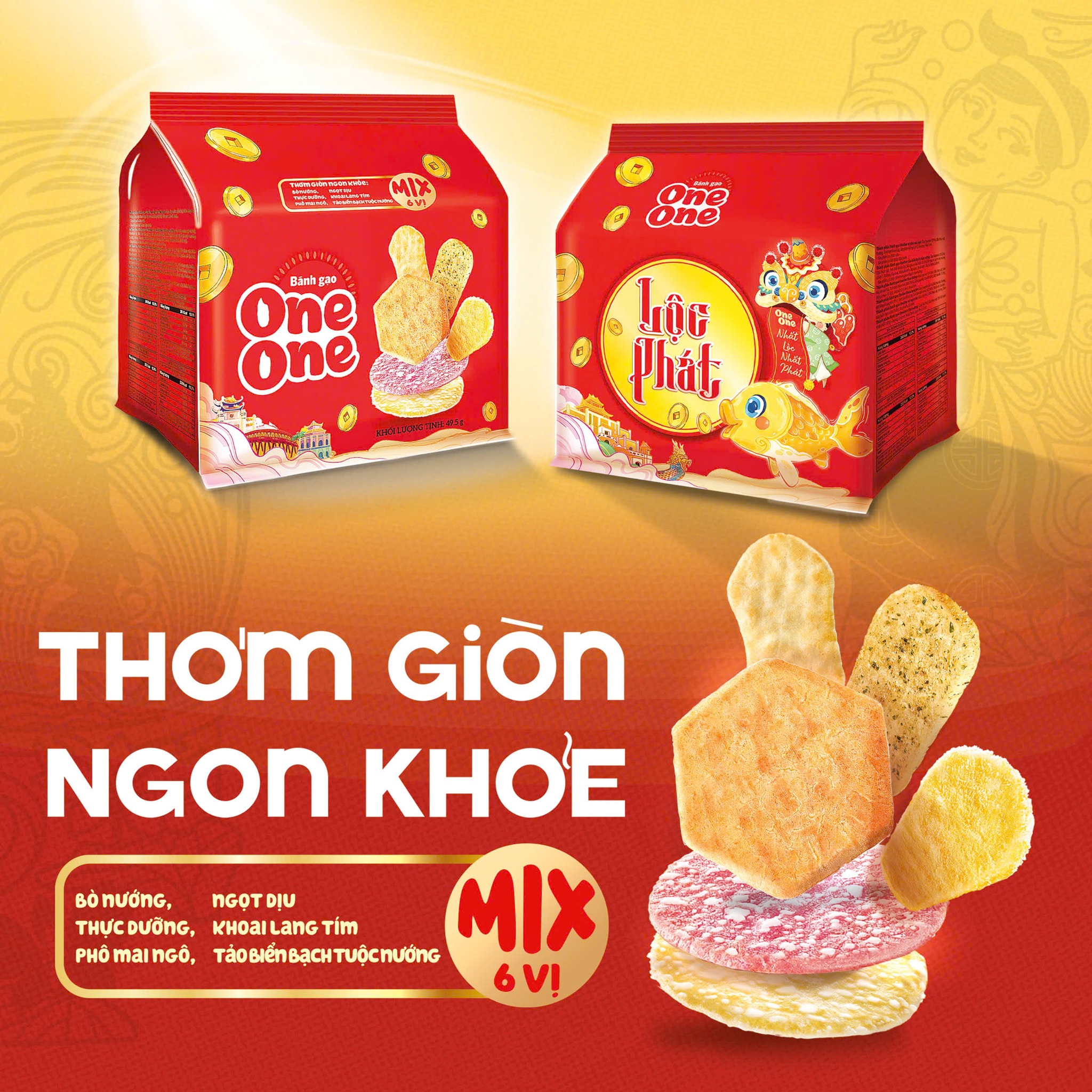 Bánh Gạo One One Lộc Phát – Rộn Ràng Chào Đón Xuân