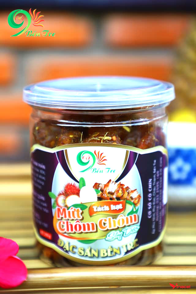 Mứt Chôm Chôm Sấy Dẻo Tách Hạt Cô Chín – OCOP 3 Sao Bến Tre