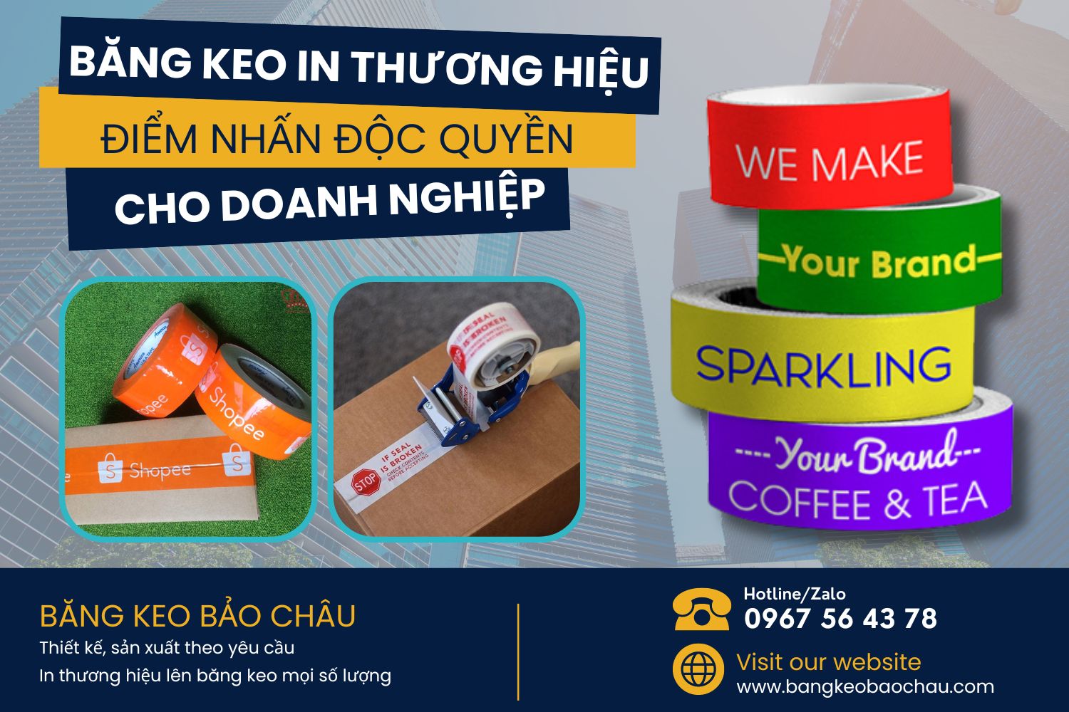 Băng Keo In Thương Hiệu - Điểm Nhấn Độc Quyền Cho Doanh Nghiệp