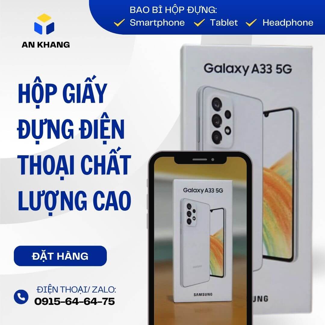 Sản xuất hộp giấy đựng điện thoại chất lượng cao