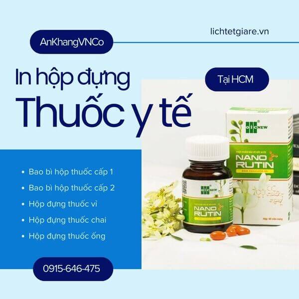 In hộp đựng thuốc y tế tại HCM