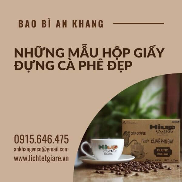 Những mẫu hộp giấy đựng cà phê đẹp