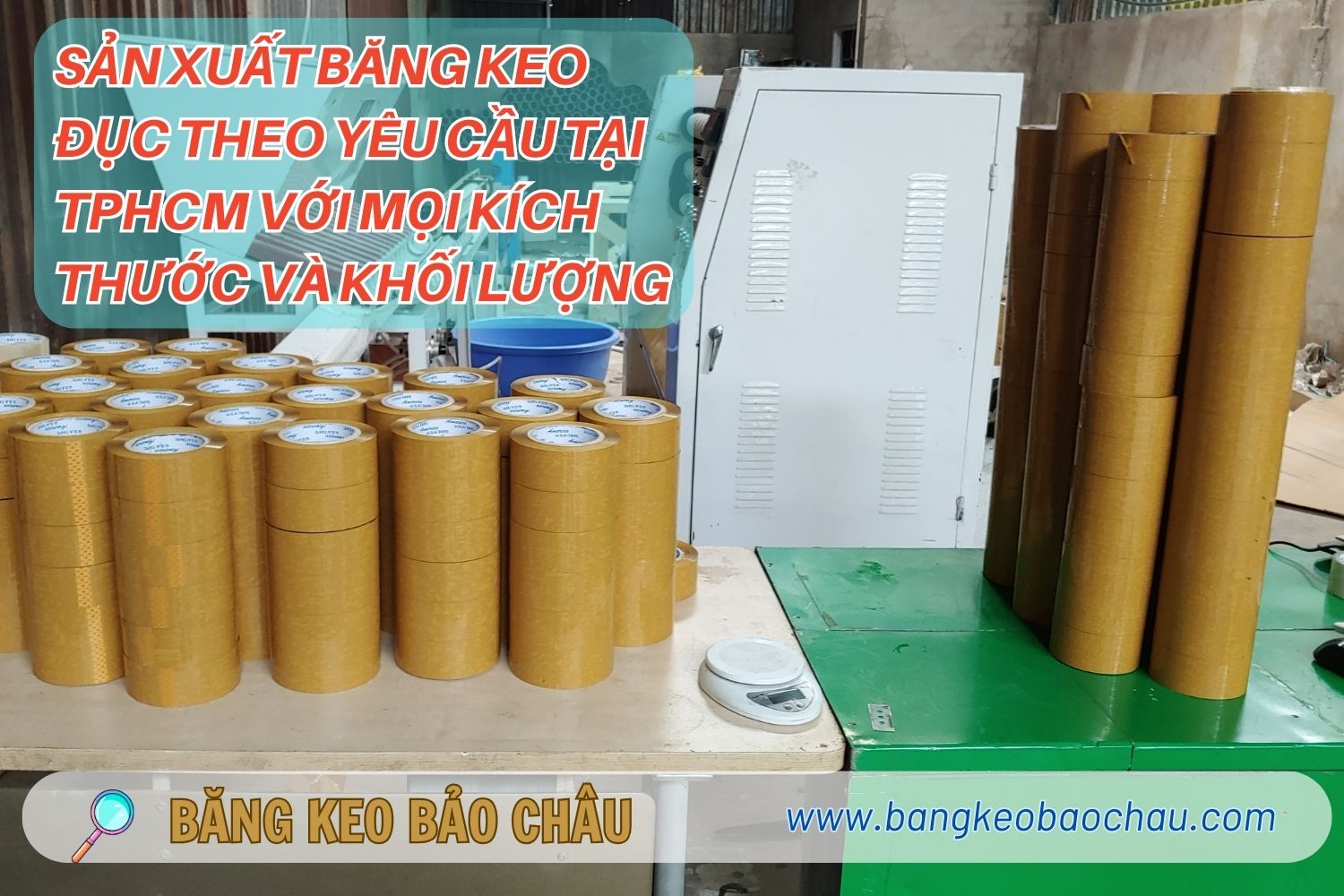 Sản xuất băng keo đục theo yêu cầu tại TPHCM với mọi kích thước và khối lượng