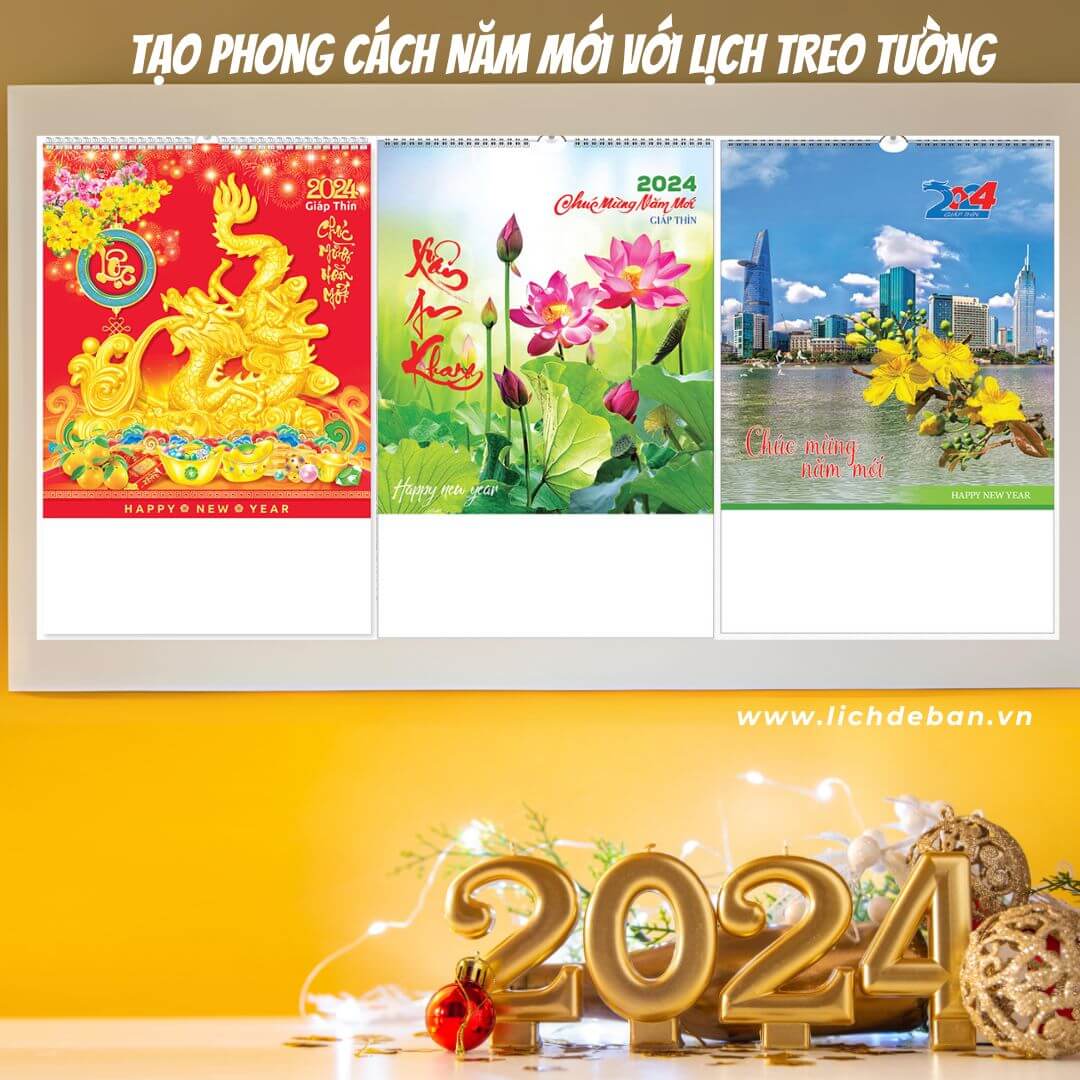 Tạo phong cách năm mới với lịch treo tường