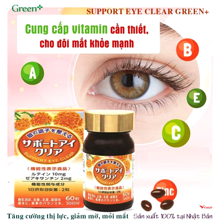 Viên Uống Bổ Mắt Support Eye Clear Green+ Có Tốt Không? Mua Ở Đâu?