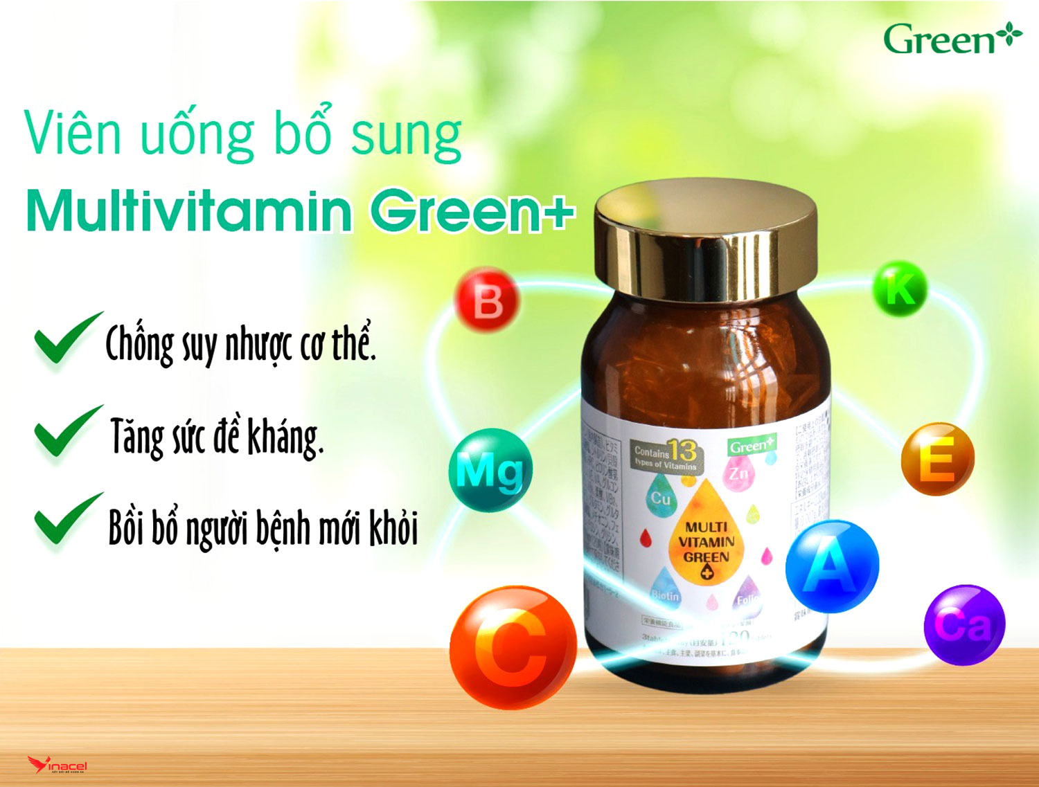 Viên Uống Multivitamin Green+ Chính Hãng